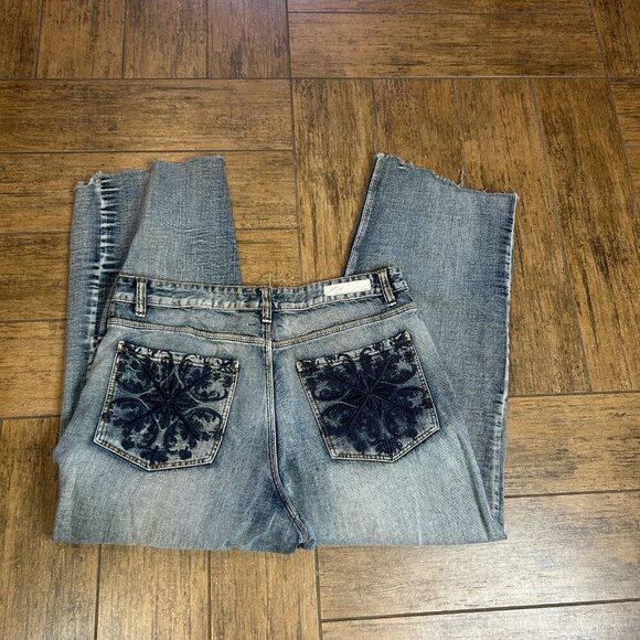 Brooklyn Xpress Men's Y2K Grunge Distressed Baggy Jeans Size 38 - Picture 4 of 12